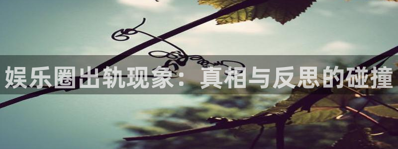 焦点娱乐凯捷注册：娱乐圈出轨现象：真相与反思的碰撞