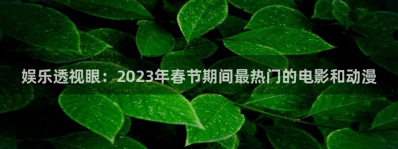 焦点娱乐零能源集团：娱乐透视眼：2023年春节期间最热门的电影和动漫