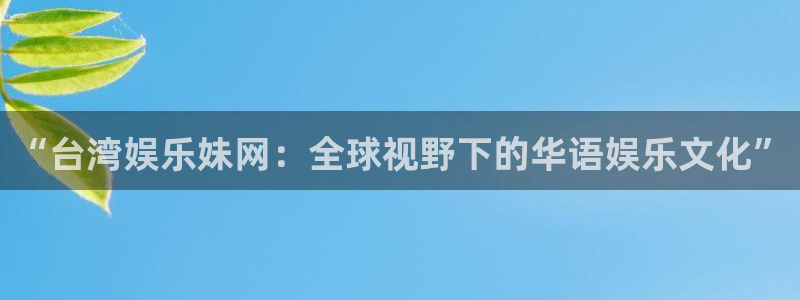 焦点娱乐4平台：“台湾娱乐妹网：全球视野下的华语娱乐文化”